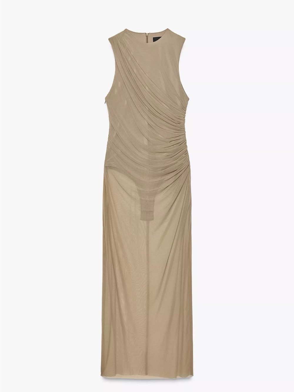 Zara TULLE MIDI BODYCON DRESS
